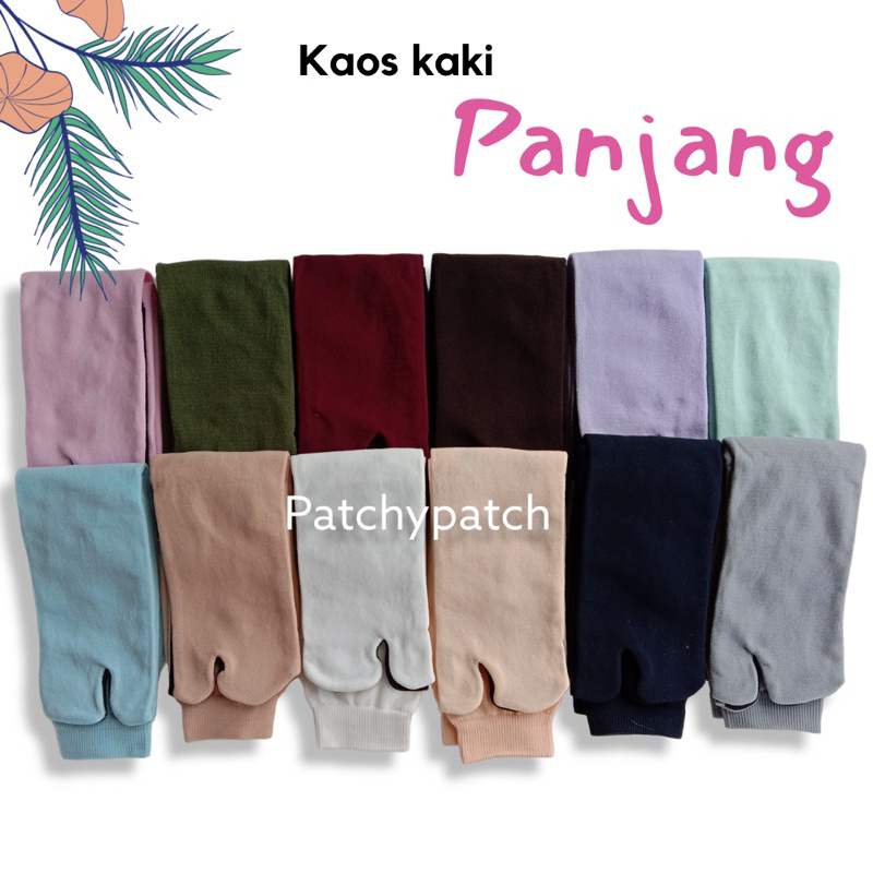[Patchypatch] PAKET 3 PCS WARNA CERAH / Kaos Kaki Jempol Polos / Kaos Kaki Jempol / Kaos Kaki Jempol