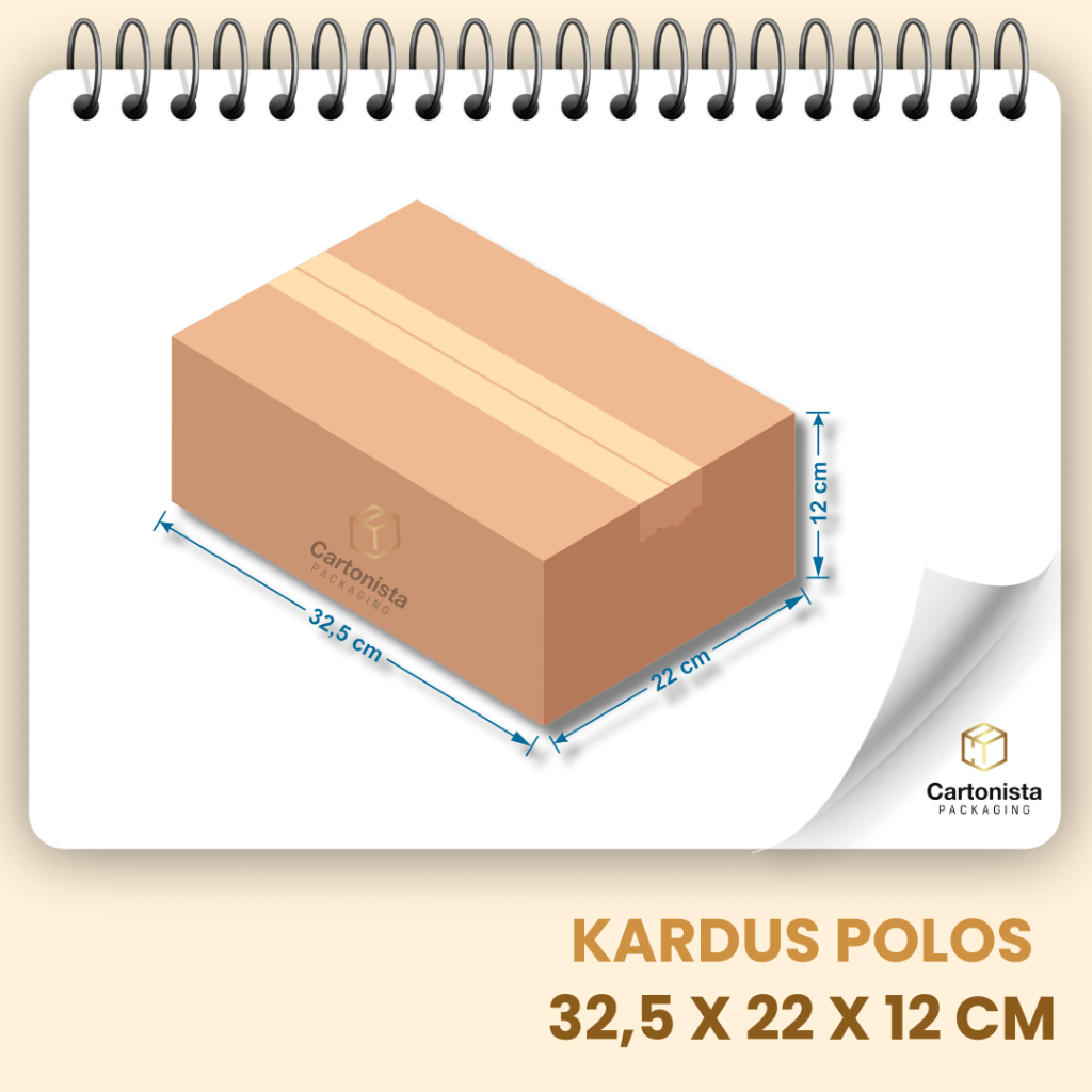 

KARDUS POLOS 32.5 X 22 X 12 CM - Karton Box Dus Packing Kotak Hampers