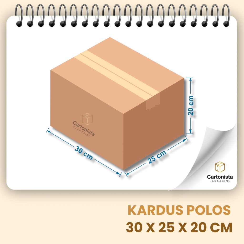 

KARDUS POLOS 30 X 25 X 20 CM - Karton Box Dus Packing Kotak Hampers