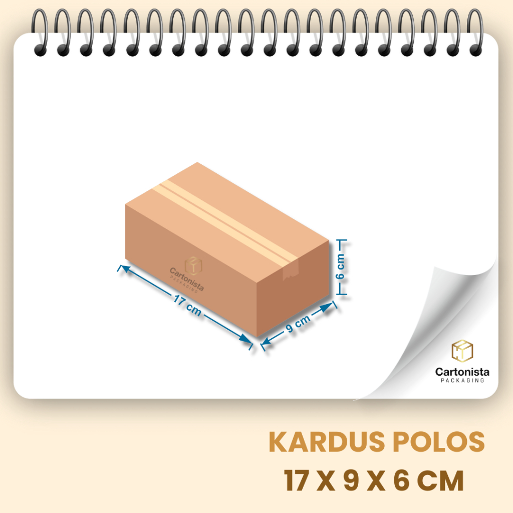 

KARDUS POLOS 17 X 9 X 6 CM - Karton Box Dus Packing Kotak Hampers