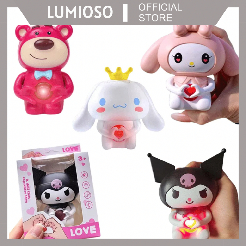 【Kado Unik】Ready Versisuara i love you Cinnamoroll Melody Lotso Kuromi Sanrio LED Night Light Gantun
