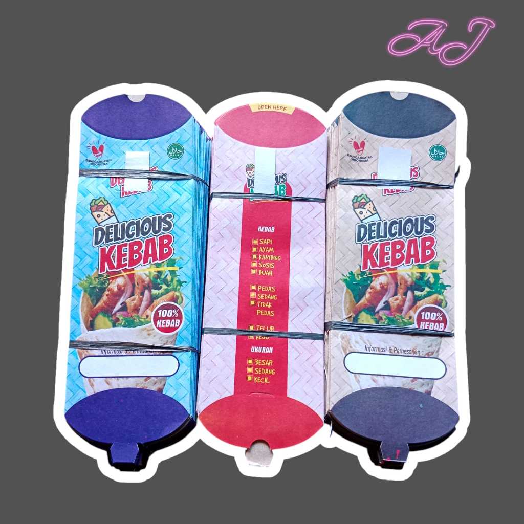 

Kemasan kebab terbaru ukuran 24x9 cm dengan tarikan isi 100 lembar