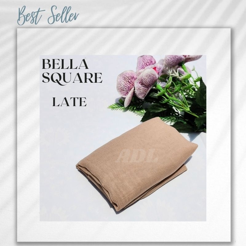 Bella Square Hijab Segi Empat Warna Latte Bahan Berkualitas Bagus