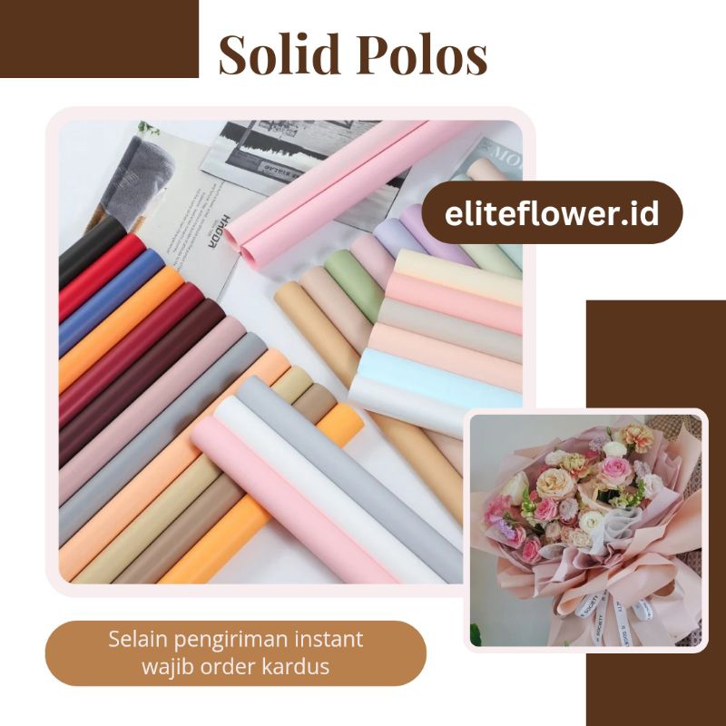 Kertas Buket Bunga Solid Polos | Flower Wrapping Paper | Cellophane