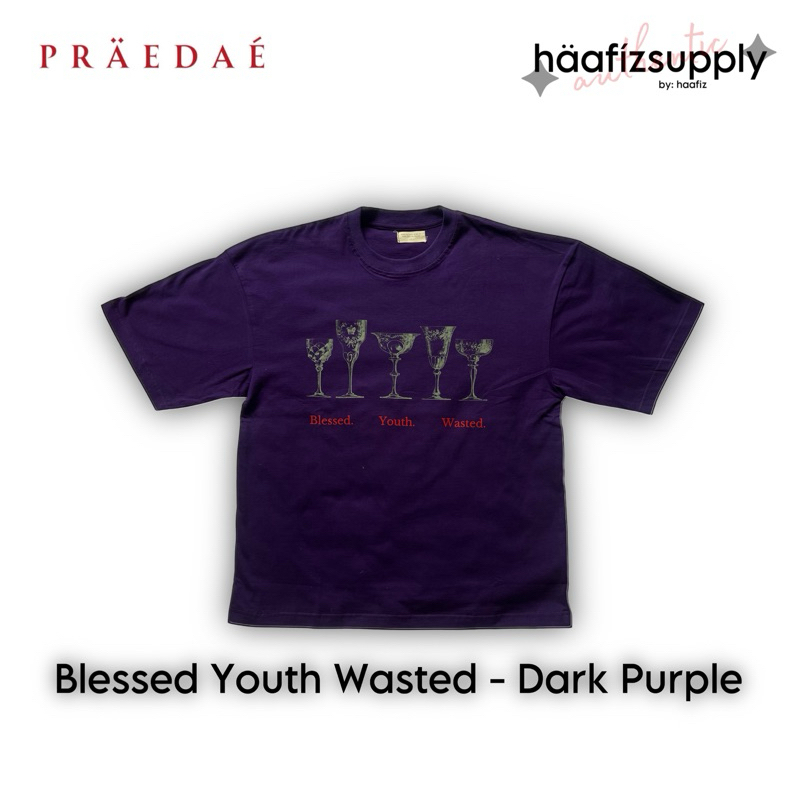Praedae Blessed Youth Wasted - Dark Purple tee