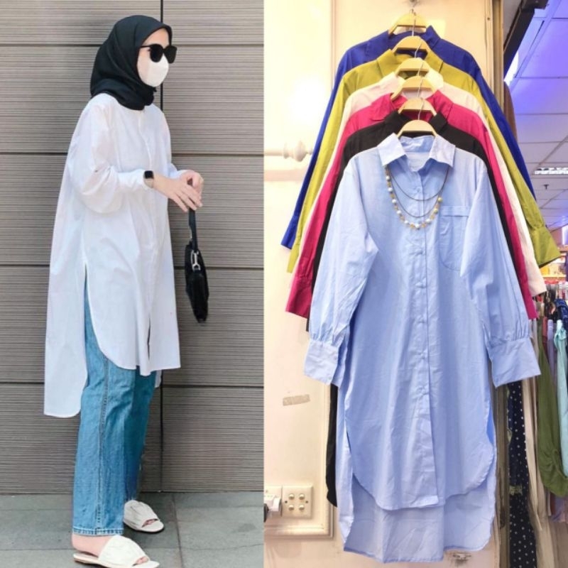 BESTSELLER BECCA TUNIK/ TUNIK WANITA JUMBO LD 130/ ATASAN WANITA JUMBO BAHAN KATUN POPLIN TWILL