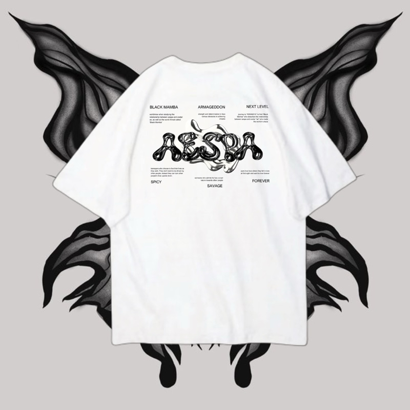 VEMTUS T-SHIRT KAOS AESPA DARK KARINA WINTER NINGNING GISELLE