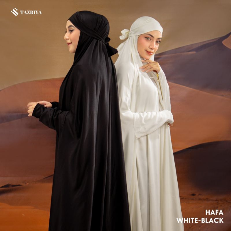 MUKENA TERUSAN ABAYA TAZBIYA HAFA SERIES KATUN RAYON SATIN