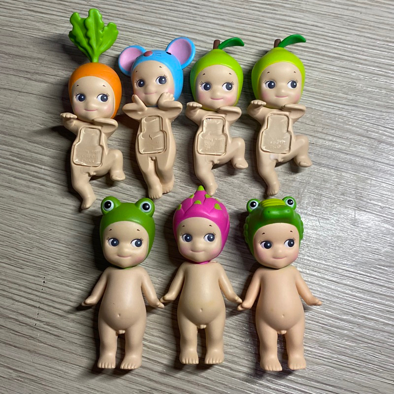 (ready) unsealed original sonny angel hamster looking back crocodile mushroom chihuahua sonny angels