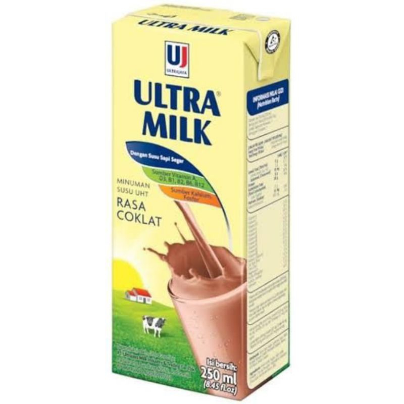 

ULTRA MILK COKLAT, STRAWBERRY, FULL KRIM DAN MOKA 250ml
