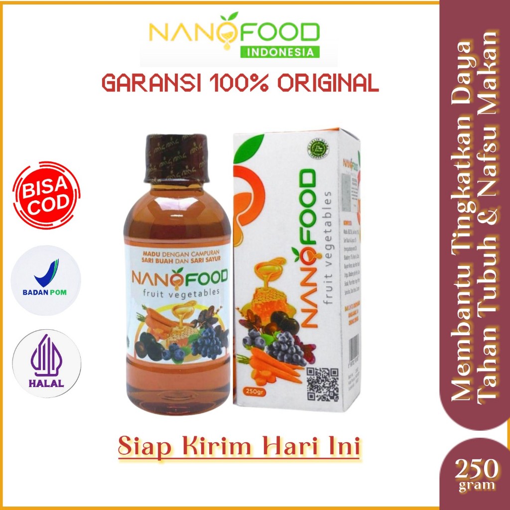 Madu Multivitamin Nano Food Suplemen Makanan Untuk Daya Tahan Tubuh Penambah Nafsu Makan Dewasa Anak