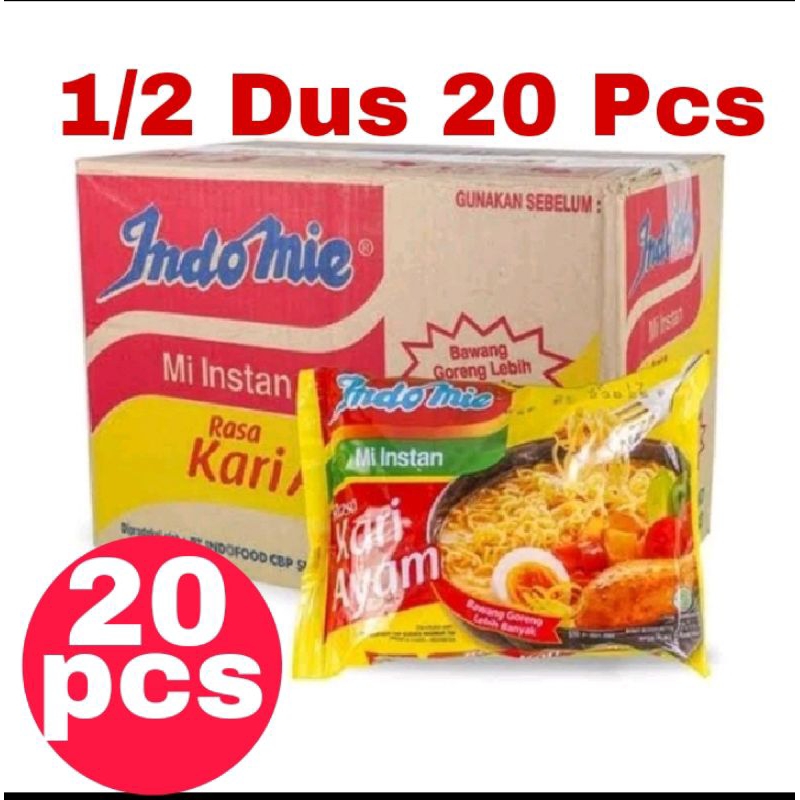 

Indomie Kari Ayam Mie Instant [60 g] 1/2 Dus isi 20 Pcs