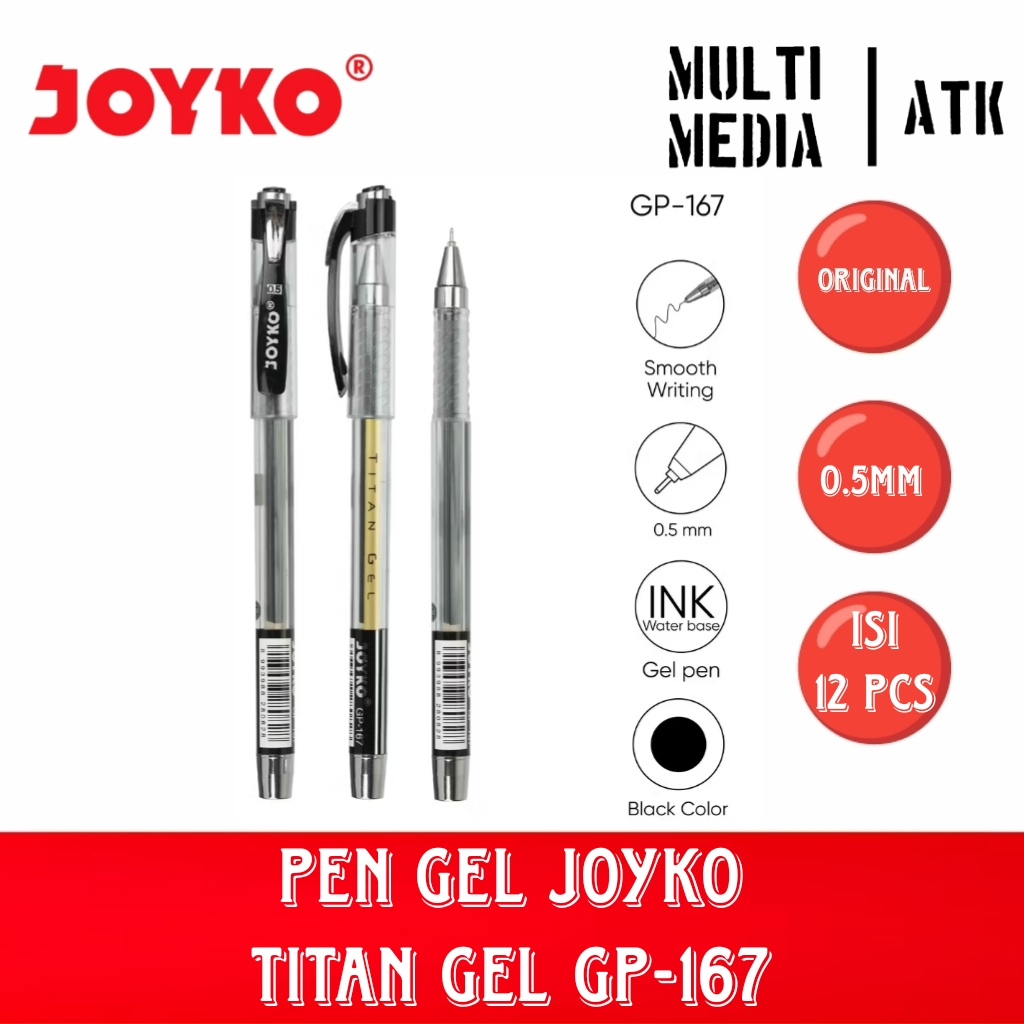 

mdn GEL PEN PULPEN JOYKO GP-167 TITAN GEL 0.5mm
