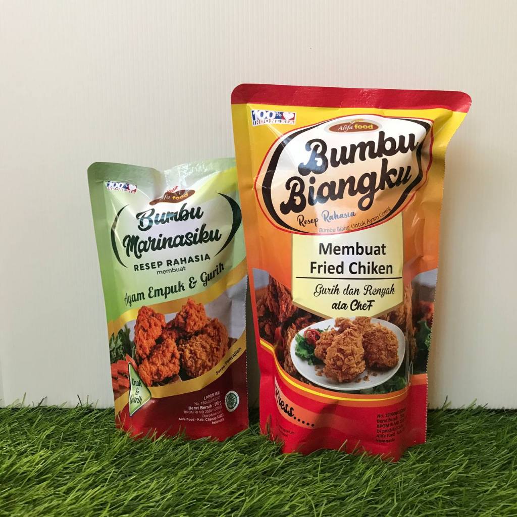 

Alifa Food - Bumbu Biang dan Marinasi Original, Bumbu Biang 750gr, Marinasi 250gr