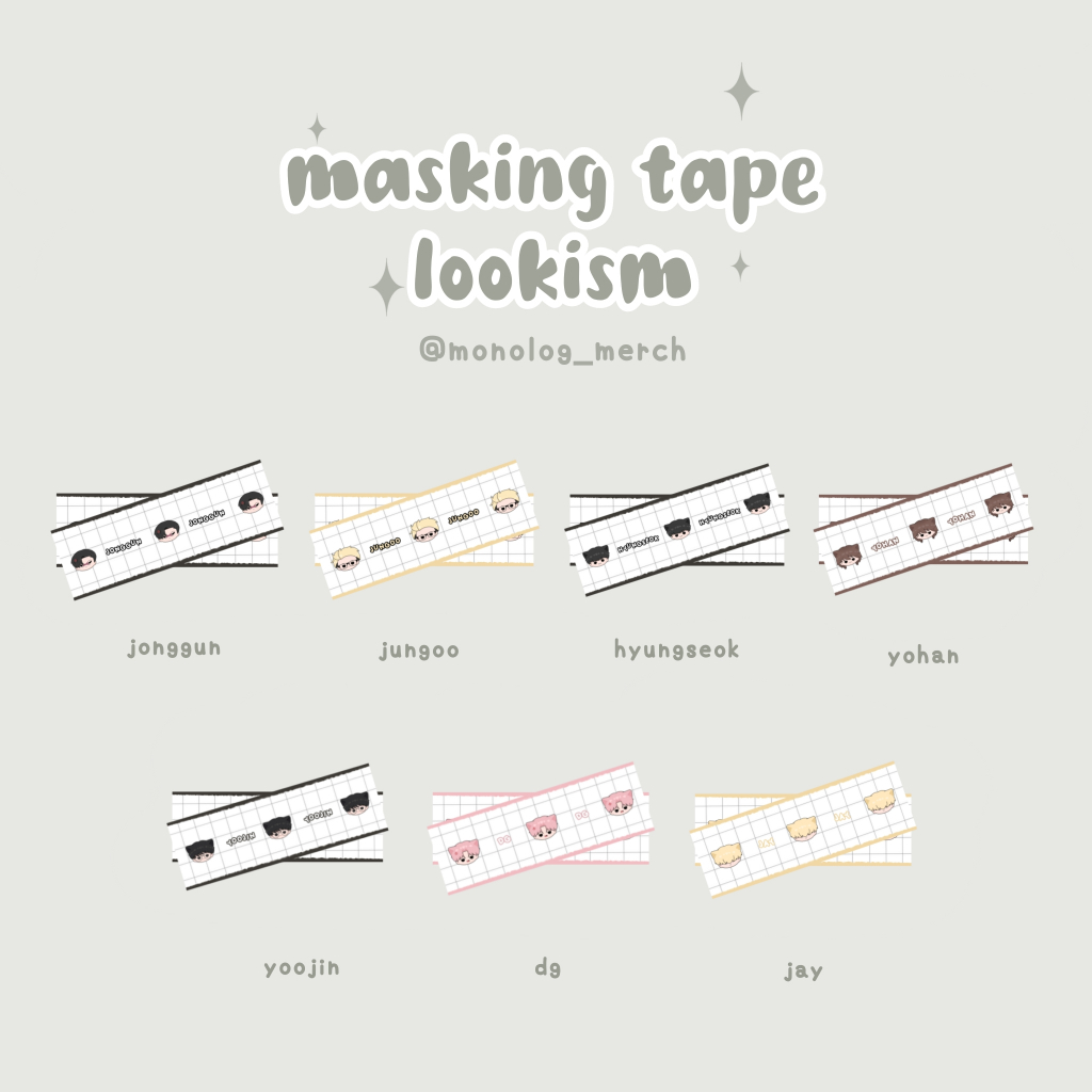 

masking tape lookism (isi 15 pcs)
