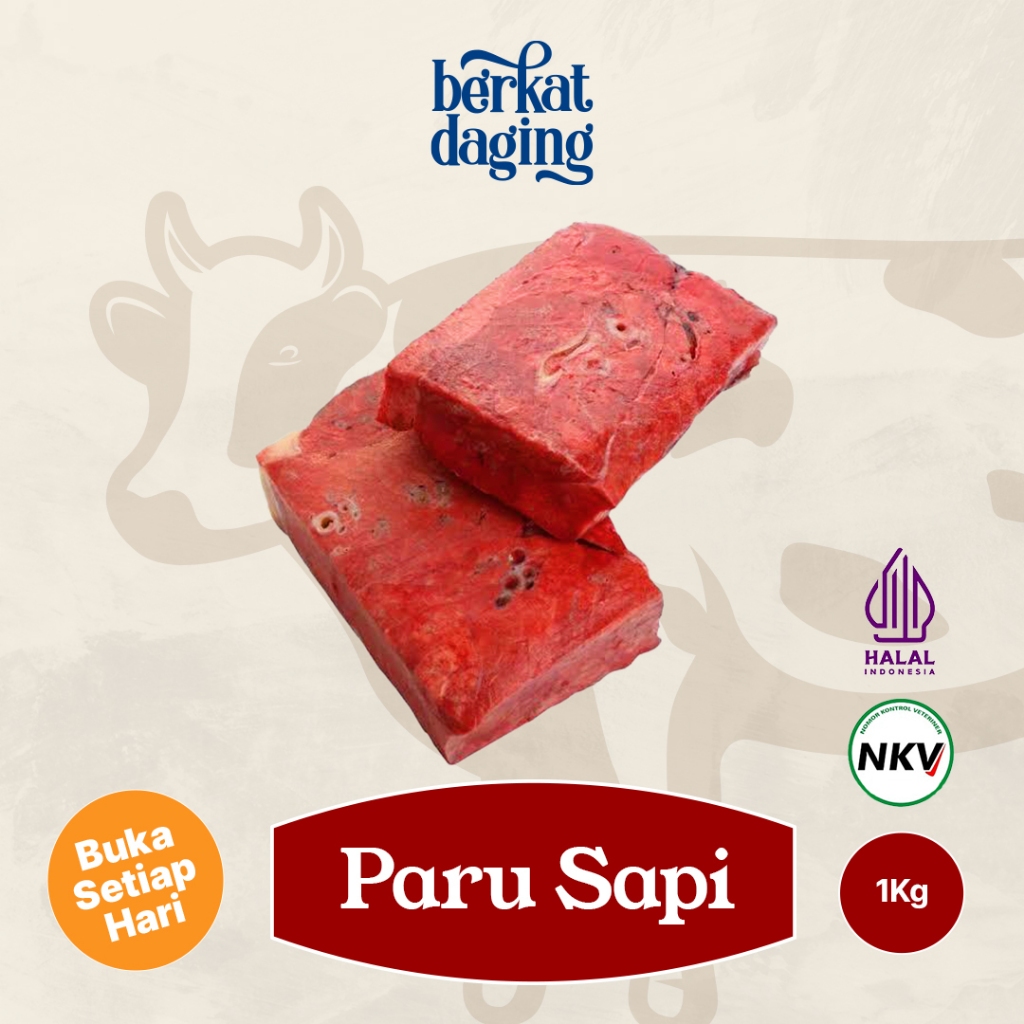 

Paru Sapi 1kg - Frozen Halal Beef Lung - Mentah Ungkep Rebus Crispy Balado - Berkat Daging BerkatDaging