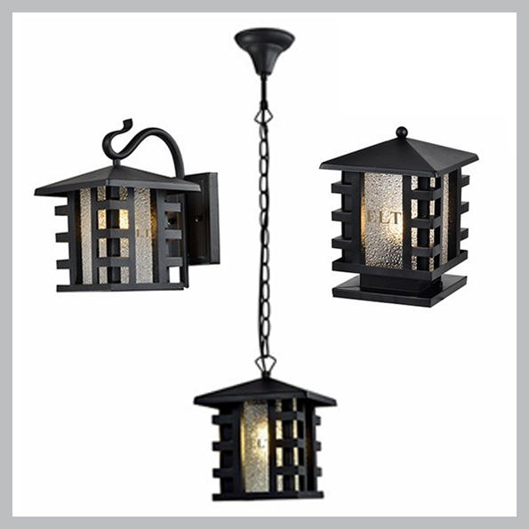 lampu hias pagar outdoor taman waterproof vintage retro industrial minimalis elegan classic modern l