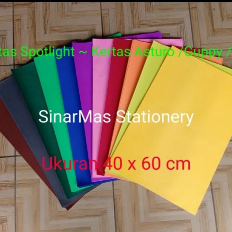 

Kertas Asturo / Guppy / Bio ukuran 40 x 60 cm - Kertas Spotlight