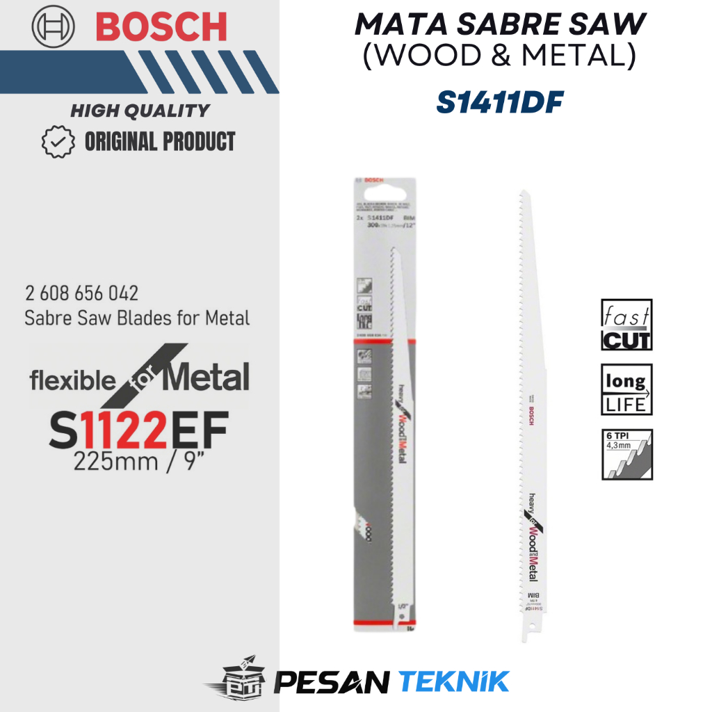 Mata Gergaji Sabre kayu RECIPROCATING SAW Jig Saw kayu BOSCH S1411DF