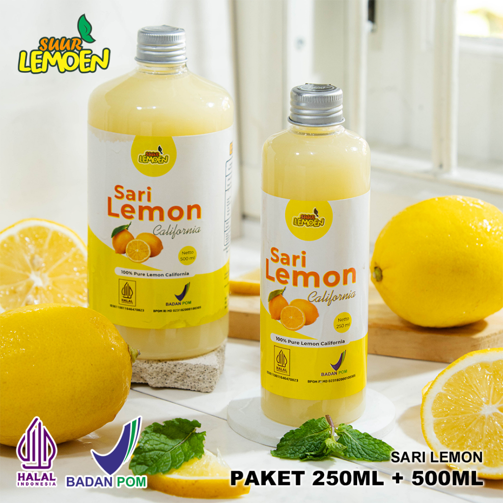 

Sari Lemon Suur Lemoen - Air Lemon Murni 750ml - Bundle Sari Lemon 500ml + 250ml