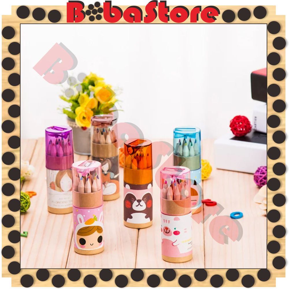 

⭐Bobastore⭐ Pensil Warna 12 IN 1 + Serutan Pensil Color Pencils Quality Pensil Warna Karakter Kemasan Tabung Murah S120