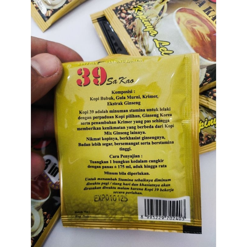 

kopi 39 ada jual retengan