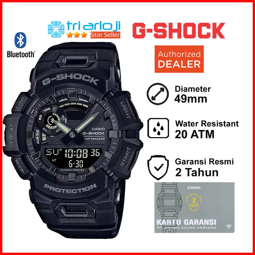 Casio G-SHOCK GBA-900-1ADR Jam Tangan Pria GSHOCK Bluetooth GBA900 GBA-900-1A Hitam G-Squad GBA-900