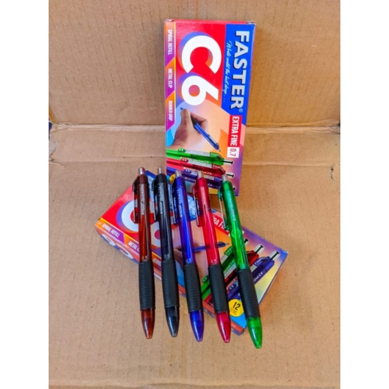 

BOLPEN FASTER C6 (CETEK SATU PAK ISI 12 PCS)