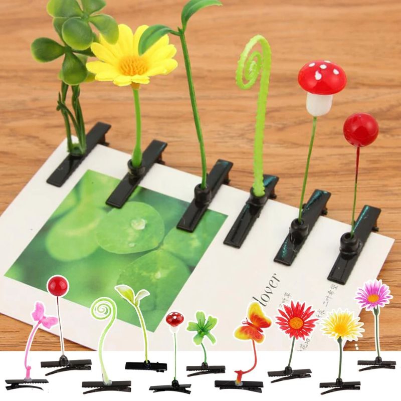 Hairpin Tanaman Sepucuk Daun Tunas Tauge Sporut Hick Jepit Rambut Cosplay Lucu Anak Perempuan