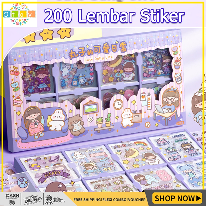 

STIKER MOMO ISI 200 LEMBAR | STICKER KOREA BOTOL MINUM 2LT | | TAPE STIKER DEKORASI DISTIKER WATERPROOFARY