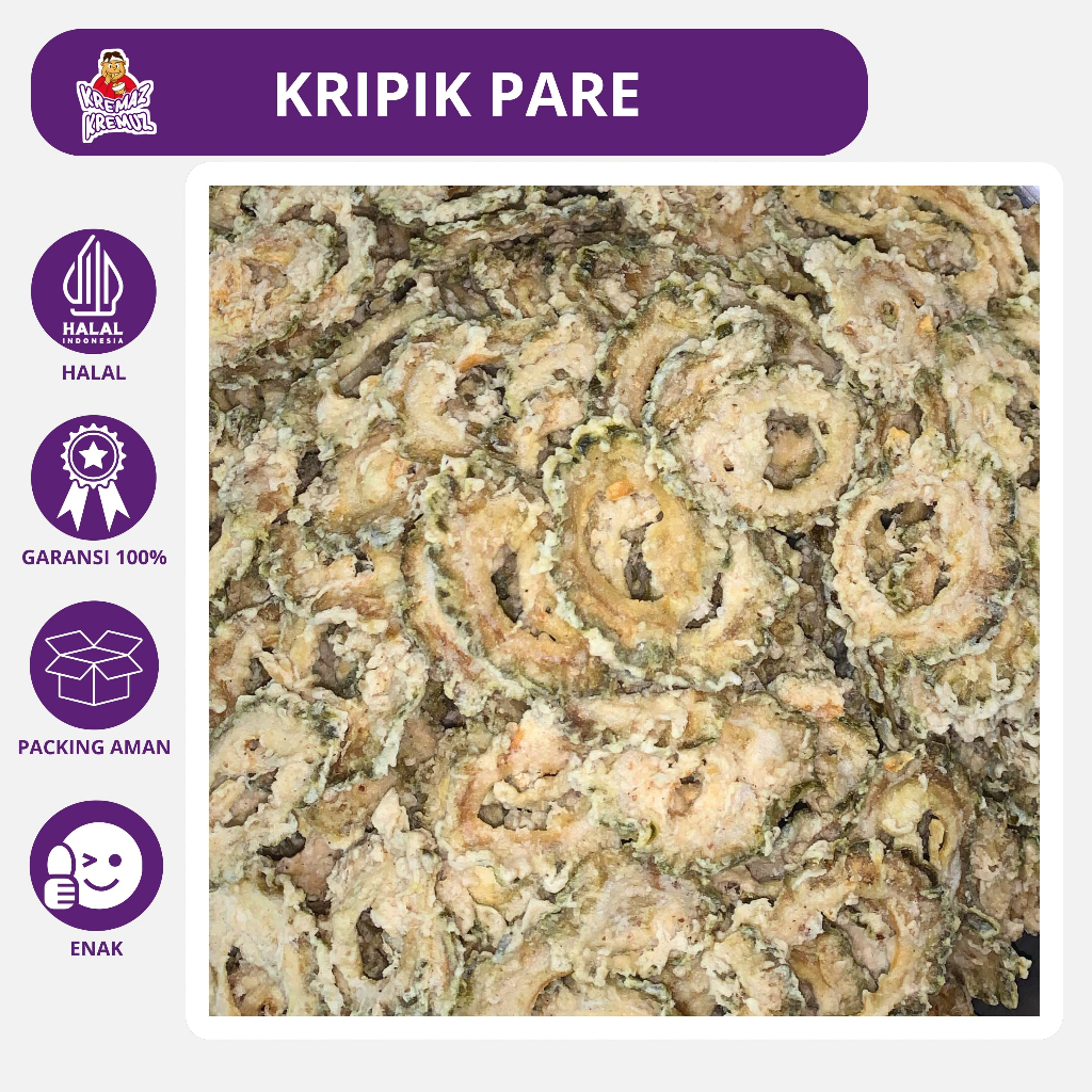 

KRIPIK PARE KERIPIK PARE CRISPY RENYAH GURIH 250gr