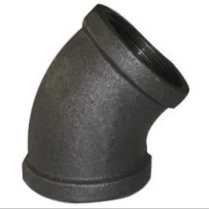 Elbow 45 Hitam derajat 3/4 inch