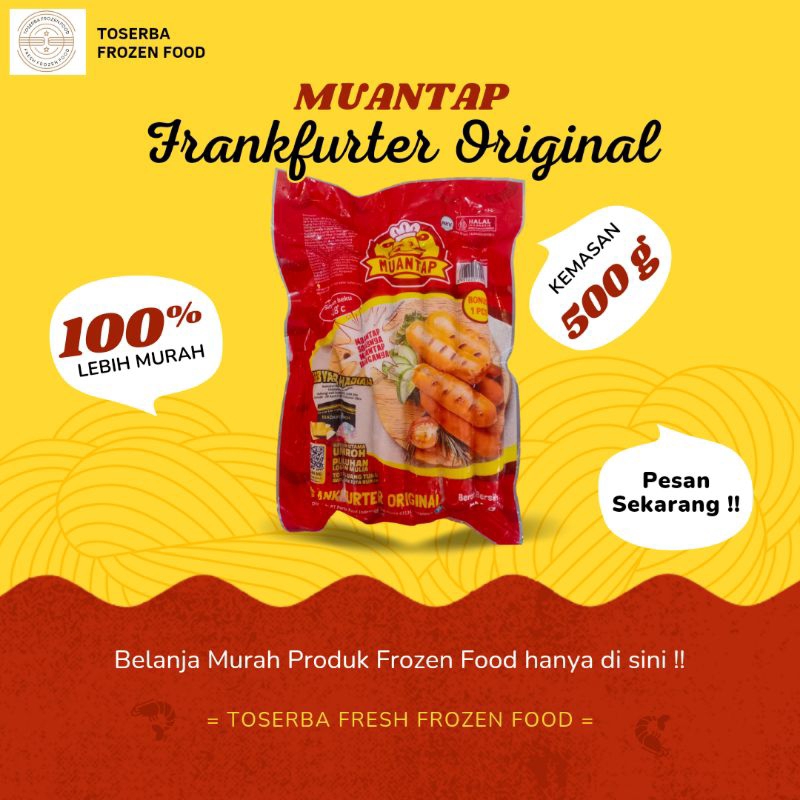 

MUANTAP Sosis Bakar Frankfurter Original 500g Isi 10 pcs