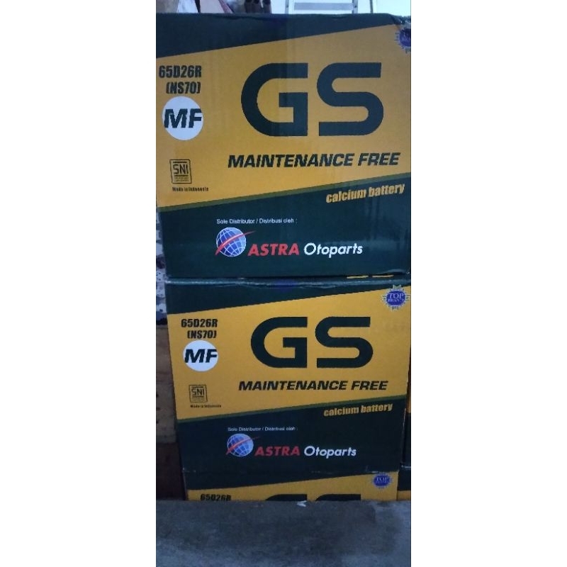 Aki Mobil Second / Copotan 12Volt 60 / 65 ampere, Original GS Astra untuk kendaraan Truck, Isuzu Pan