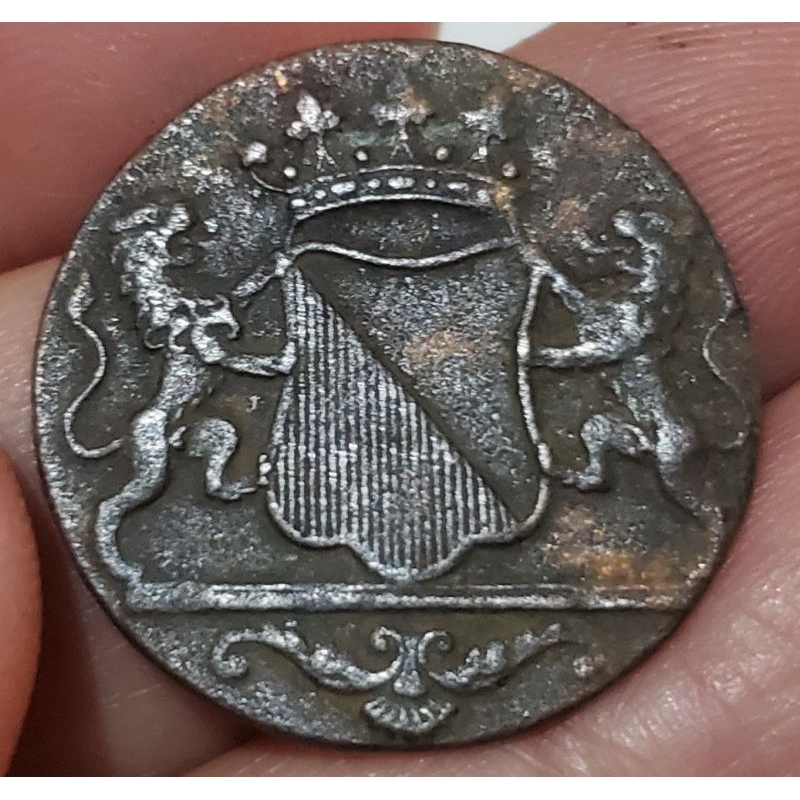 1 keping koin voc 1790 1 duit u  u koleksi kuno dipigura asli