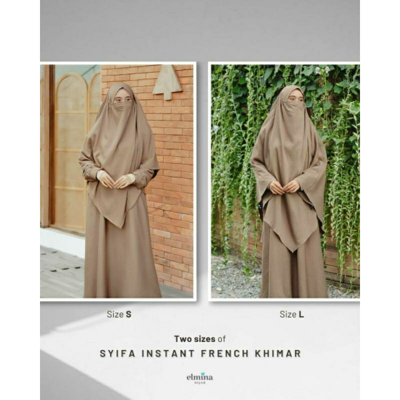 Syifa French Khimar - French Khimar - Khimar Syari - Khimar Jumbo - Elmina