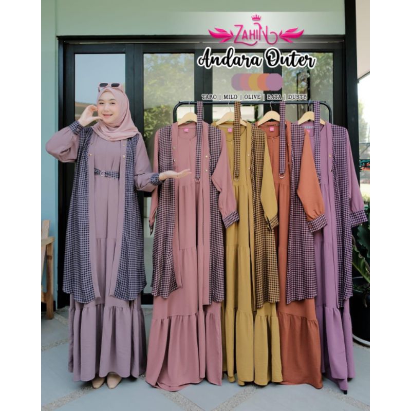 ANDARA SET OUTER ORY ZAHIN/GAMIS SET OUTHER TERPISAH BY ZAHIN