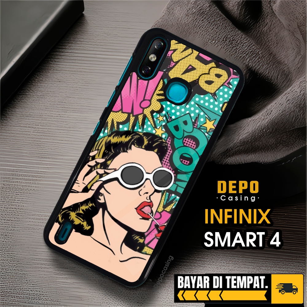 Case Infinix Smart 4 Casing Infinix Smart 4 Casing Depo Casing [GIRL] Case Glossy Case Aesthetic Cus