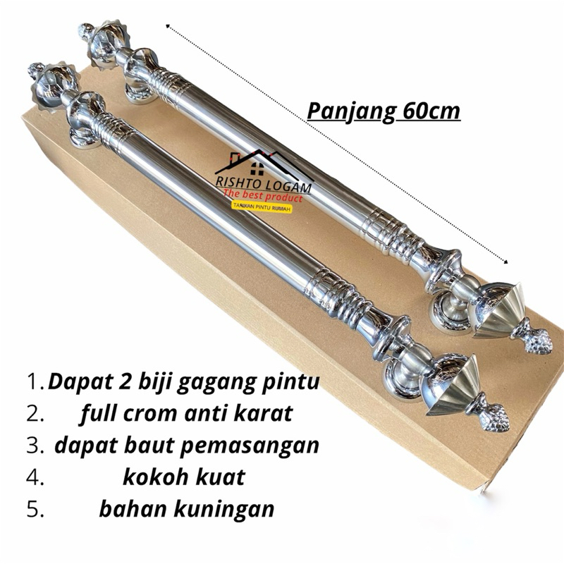 handle pintu minimalis 80cm gagang pintu rumah pegangan pintu 2 stainless kuningan
