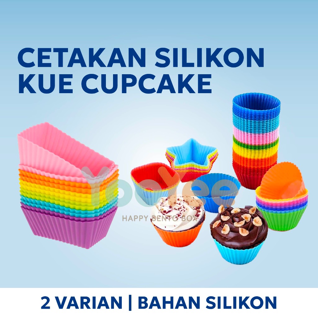 Yooyee Cetakan Silikon Kue Cupcake Muffin Puding Cake Decoration