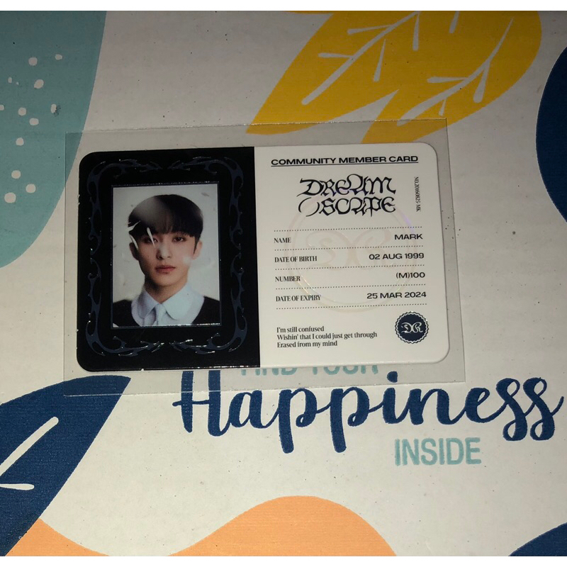 [BACA DESK] PHOTOCARD ID CARD OFFICIAL MARK HAECHAN RENJUN NCT DREAM DREAM SCAPE