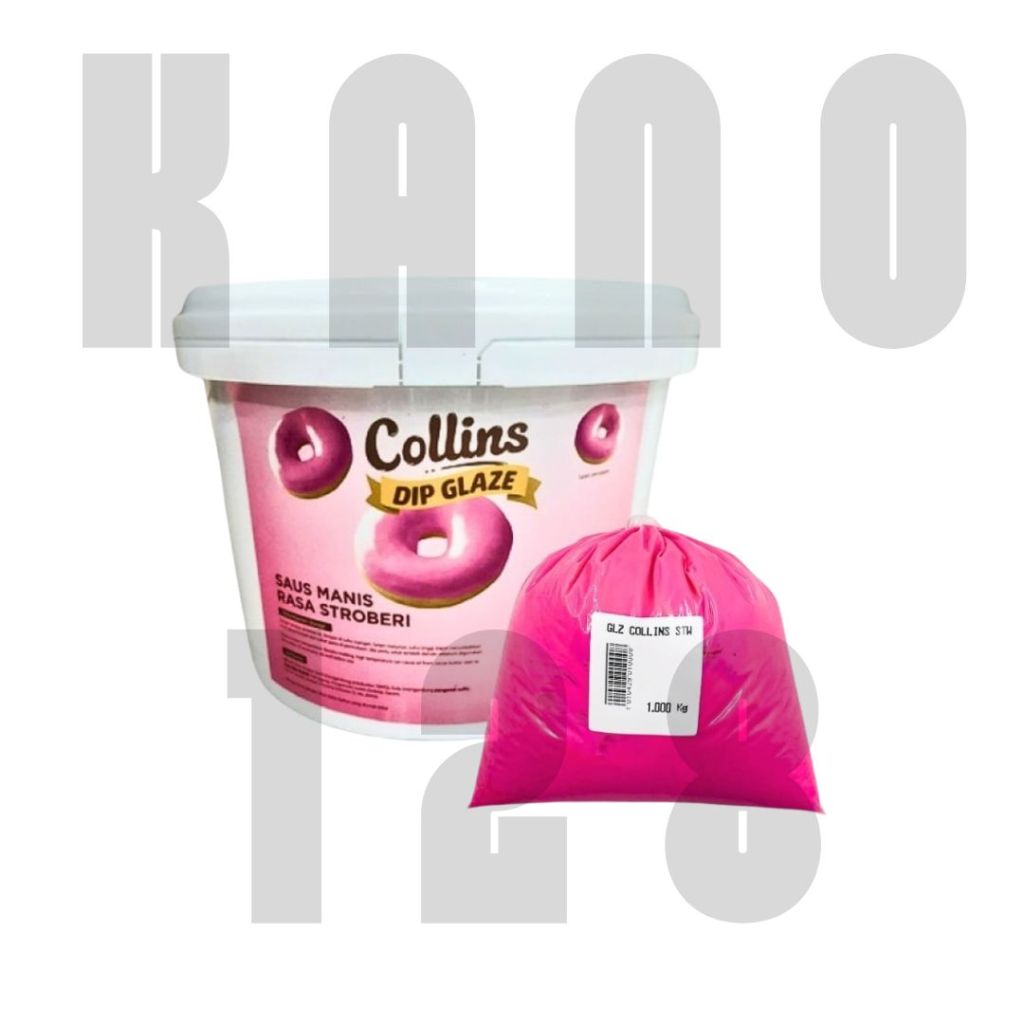 

GLAZE COLLINS STROBERI KEMASAN CURAH 1 KG