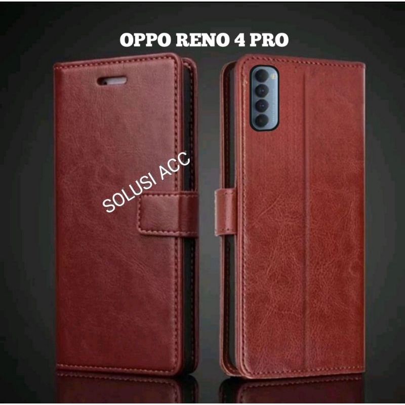 CASE HP OPPO RENO 4 PRO FLIP COVER WALLET SARUNG HP CASING DOMPET
