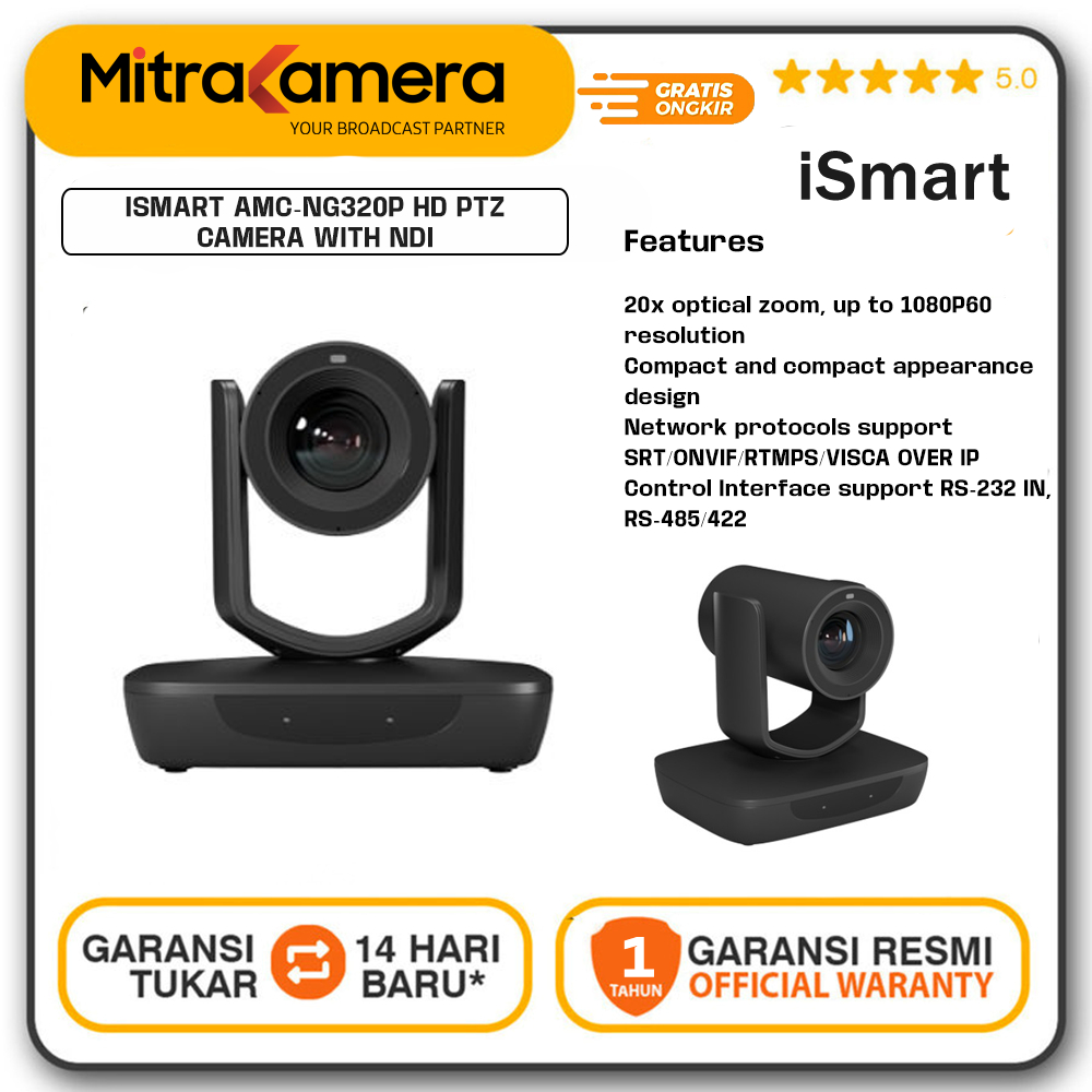 ISMART AMC-NG320P HD PTZ CAMERA WITH NDI