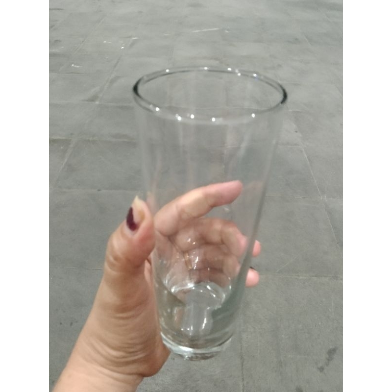 Gelas Kaca Bambu / Gelas Kaca Steem / Gelas Kaca Astetik / Gelas Kafe Kaca