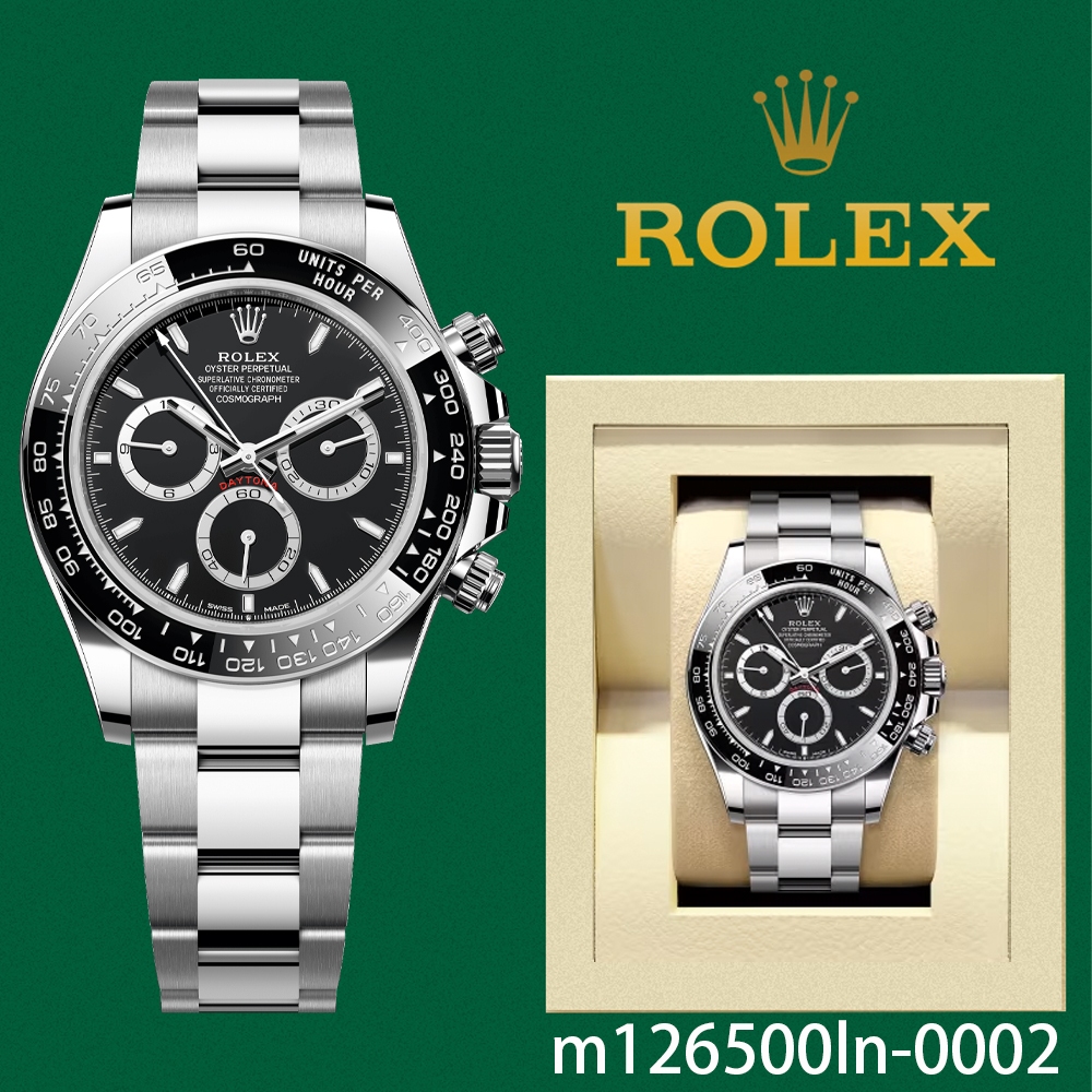 【Rolex Daytona】100% ASLI Jam tangan rolex pria Cosmograph Daytona m126500ln-0002 40mm