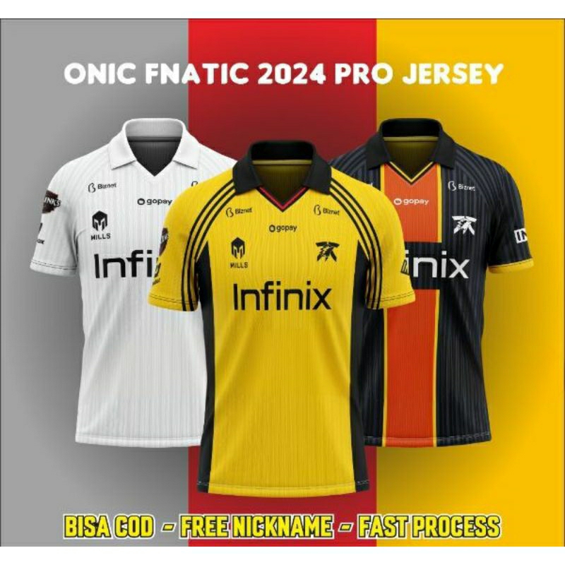 JERSEY BAJU FNATIC ONIC MSC 2024 FREE NICKNAME