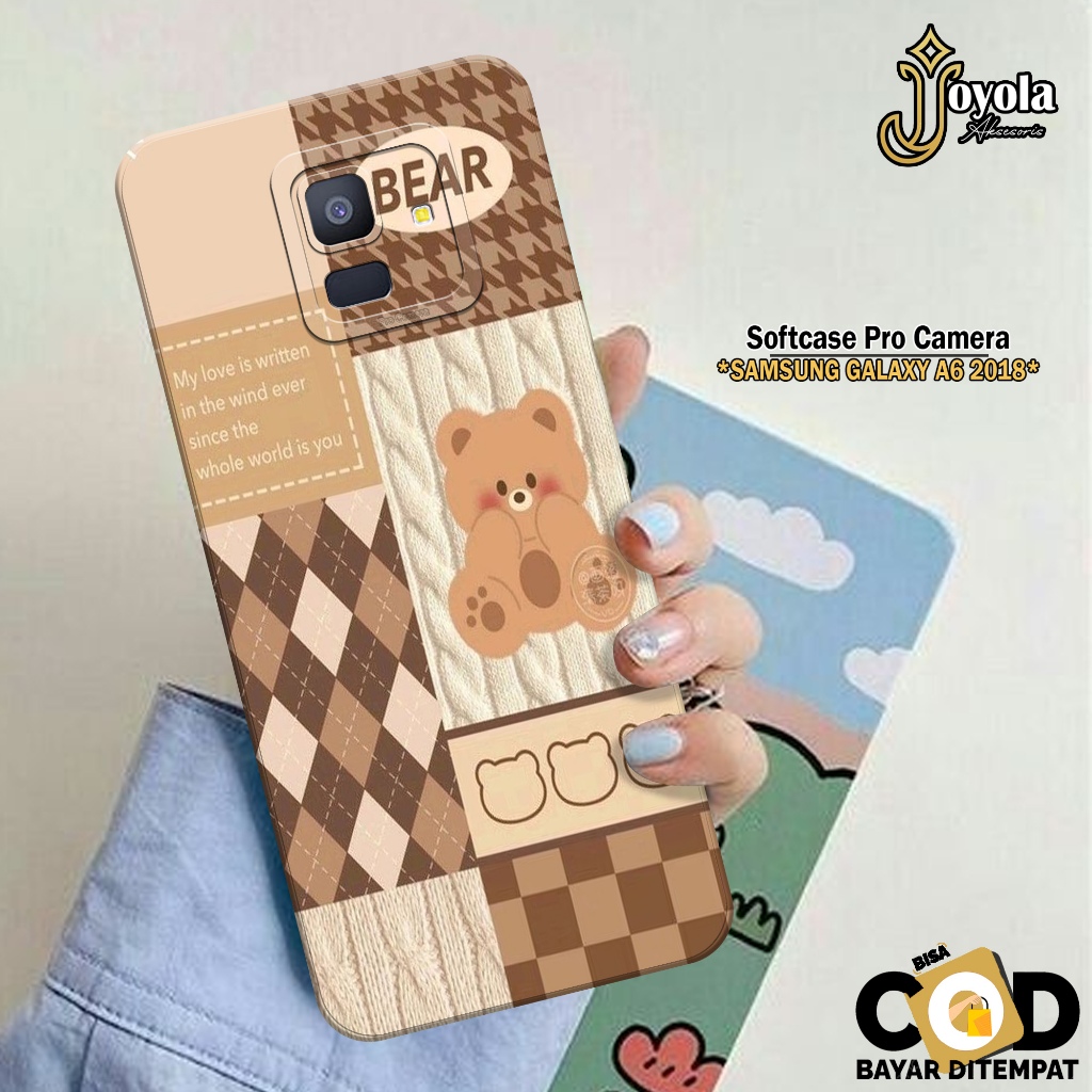 JOYOLA Case Hp Samsung Galaxy A6 2018 - Pro Camera - Fashion Case Kartun - Softcase Samsung Galaxy A