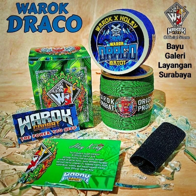 Senar Gelasan WAROK DRACO Matot Spesial Tournament (TARIK & JEPRET) uk 0.23 Panjang 1600 Yard
