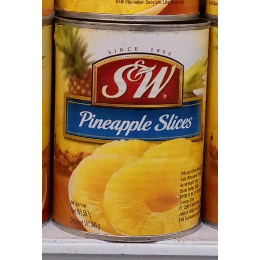 

Pineapple Slice S&W / Nanas Potongan S&W - 567 Gram